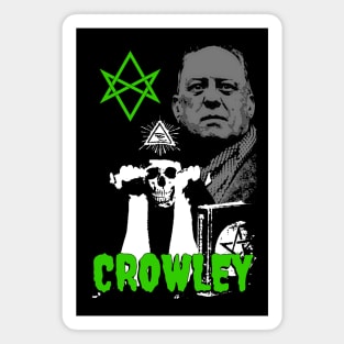 Aleister Crowley Skull Design Magnet